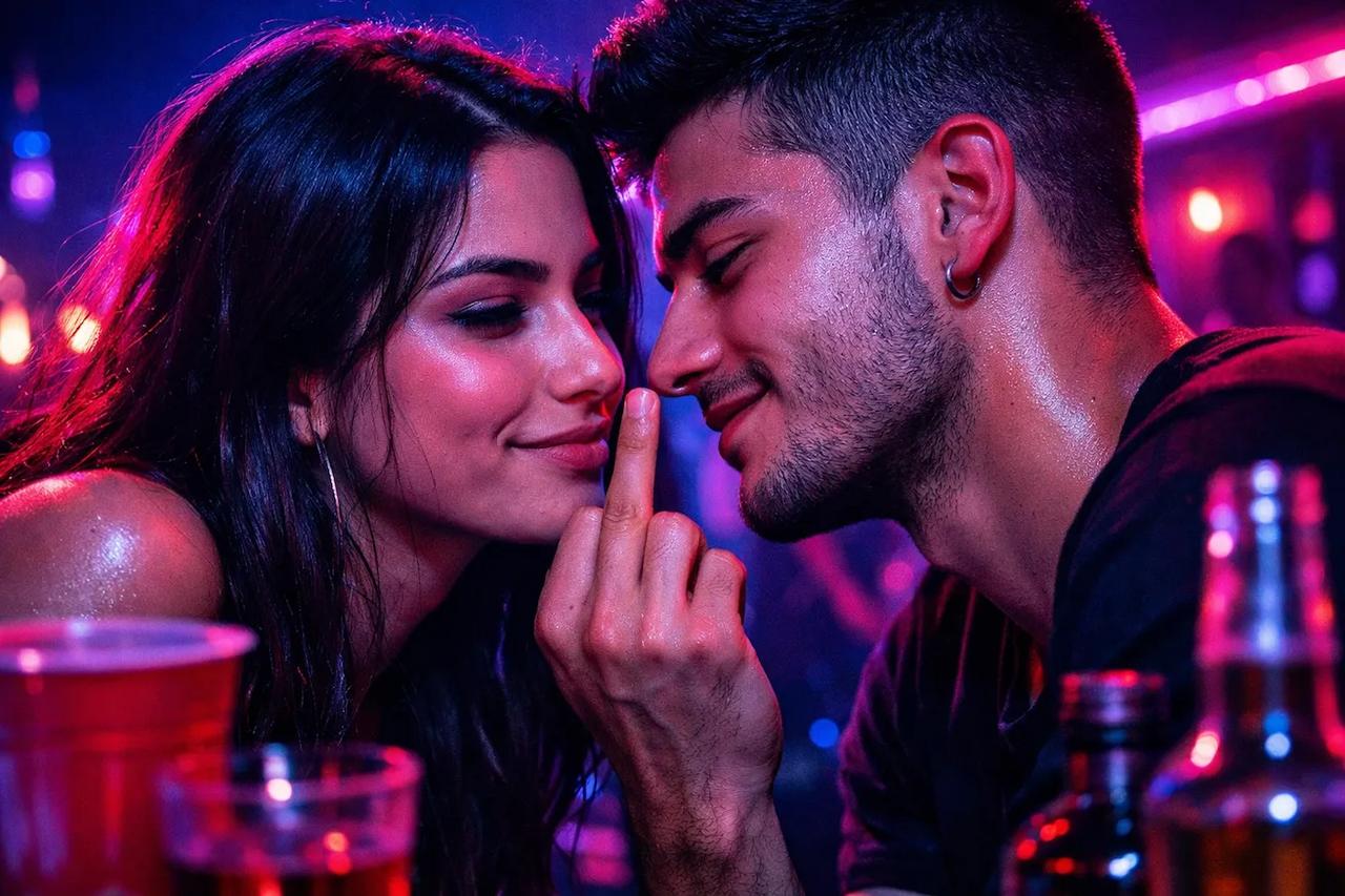 Parmağını İndir oyunu oynayan bir çift