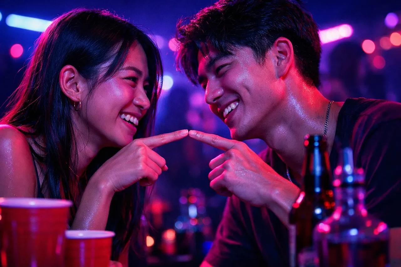 คู่รักกำลังเล่นเกมใครน่าจะ