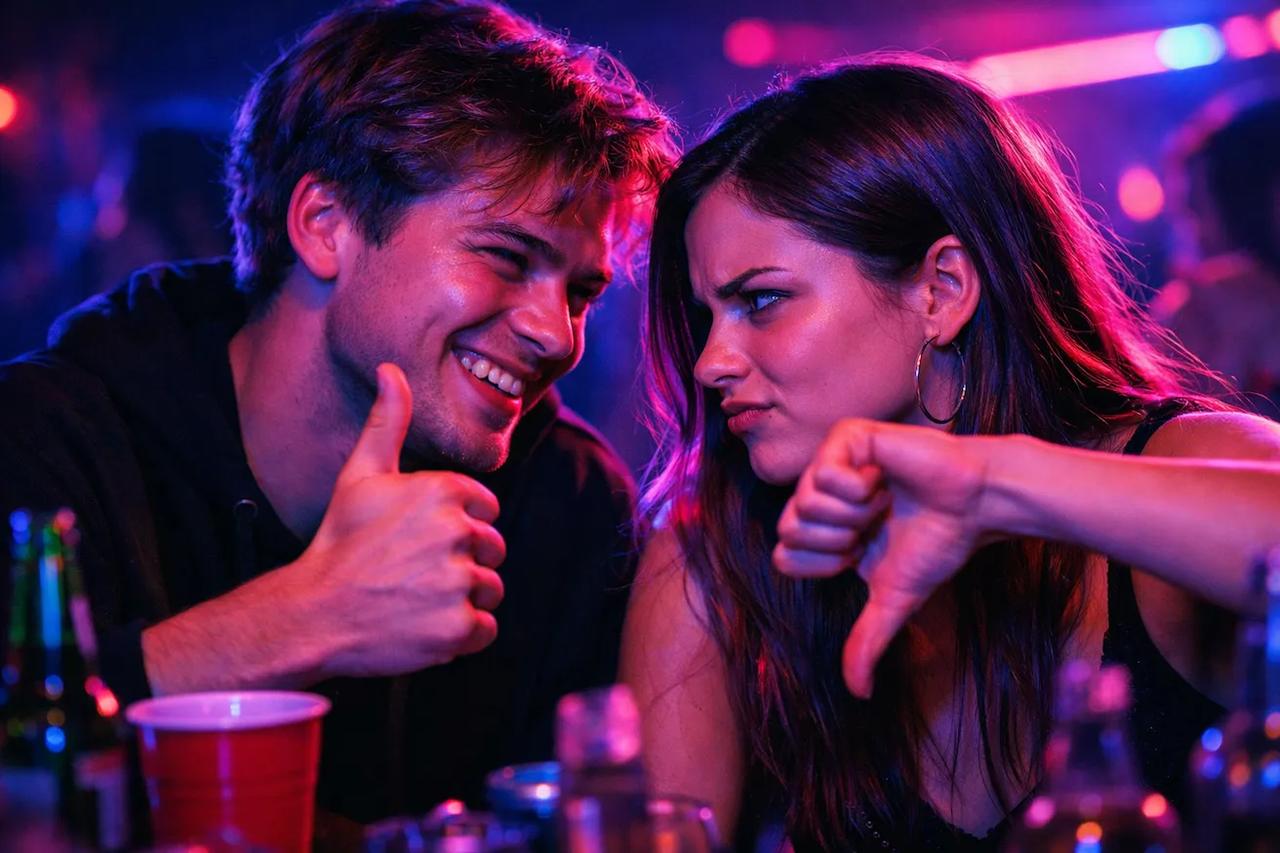 Paar spielt das Spiel Würdest du eher