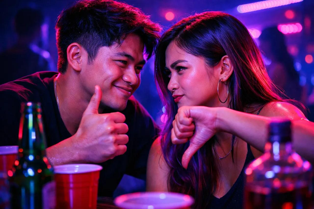 Couple na naglalaro ng Would You Rather