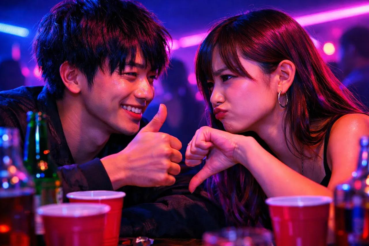 「どっちがいい？ゲーム」で遊ぶカップル