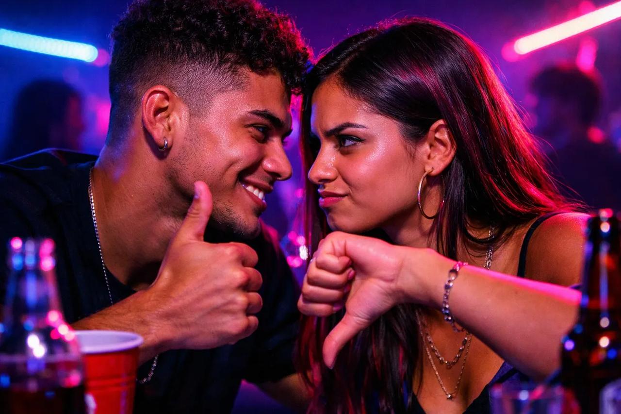 Casal jogando o jogo Você Prefere