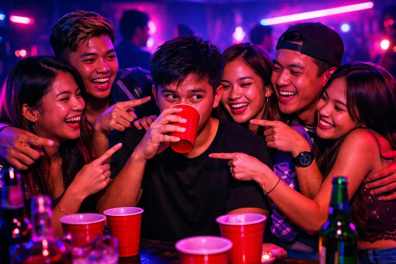 Magkakaibigang naglalaro ng Never Have I Ever habang umiinom