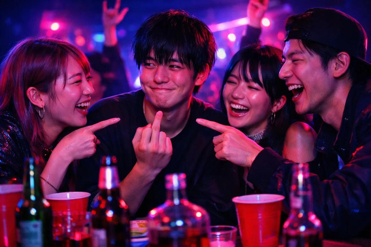 指折りゲームで遊んでいる友達