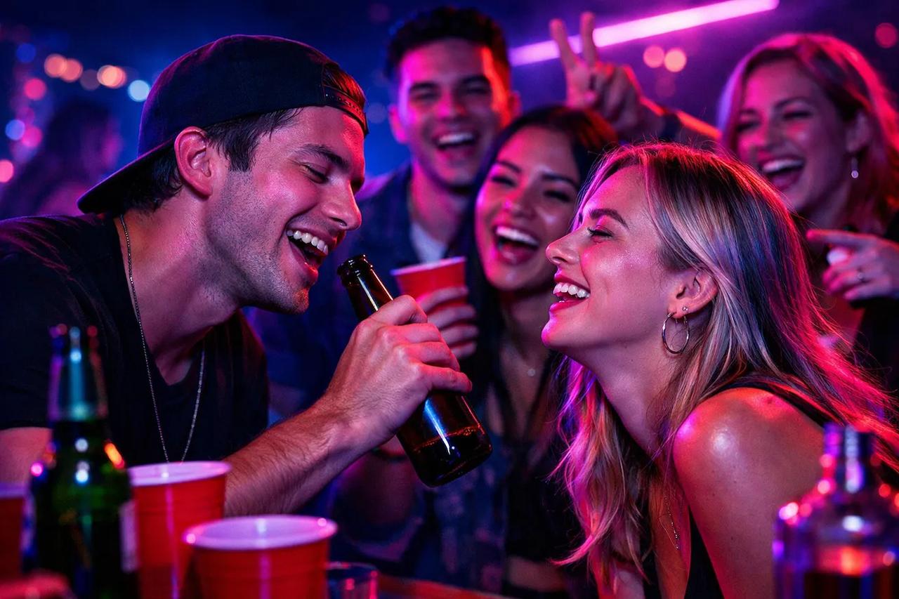 Freunde spielen Wahrheit oder Pflicht