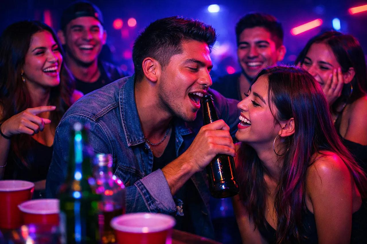 Amigos jugando Verdad o Reto