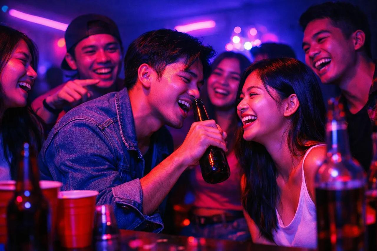 Magkakaibigan na naglalaro ng Truth or Dare