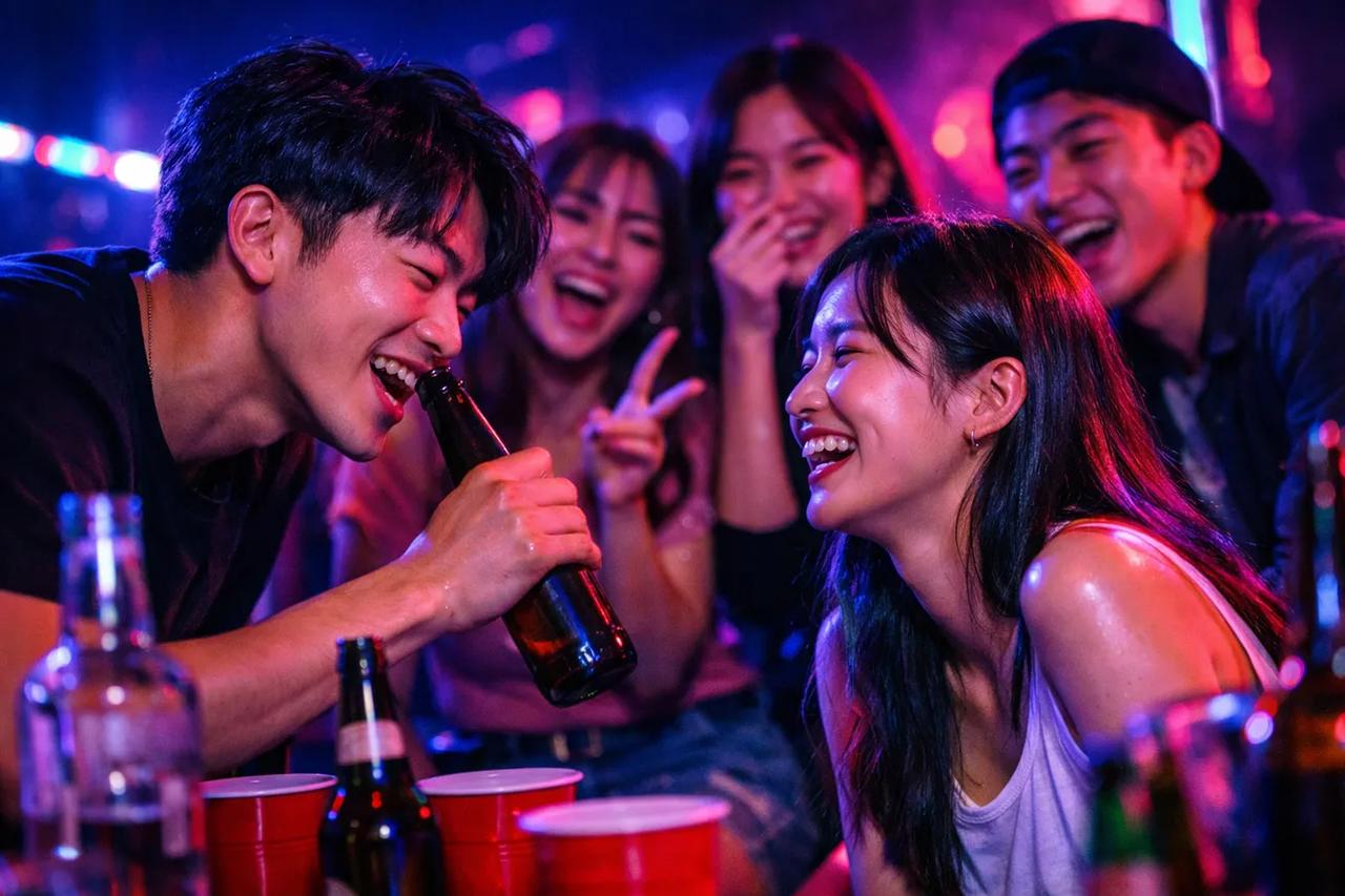 진실 게임을 하고 있는 친구들