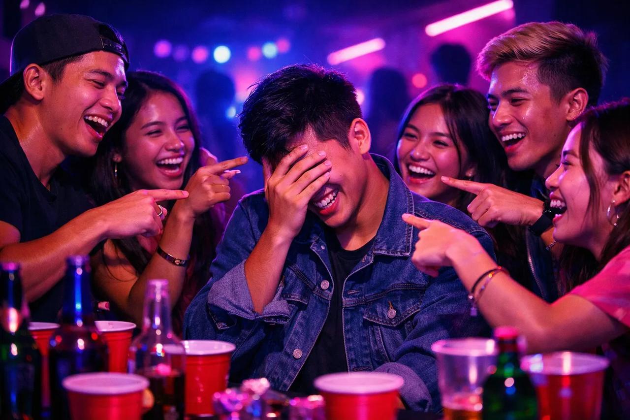 Magkakaibigang naglalaro ng Sino Ang Pinakamalamang Na