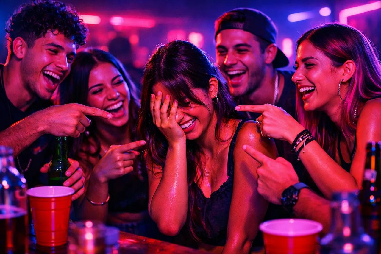 Amigos jogando o jogo Quem é mais provável