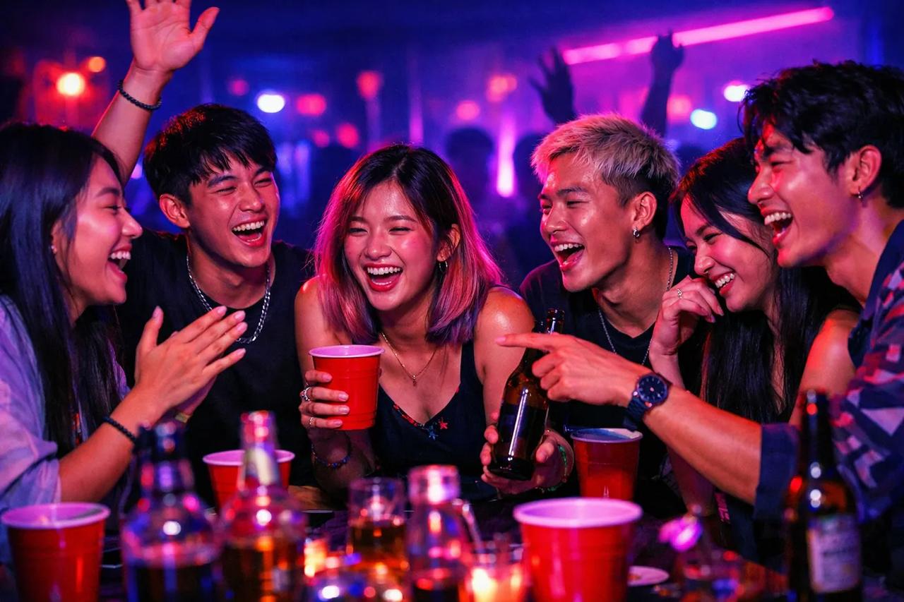 กลุ่มเพื่อนกำลังเล่นเกม 'คุณจะเลือกอะไร' กันอย่างสนุกสนาน