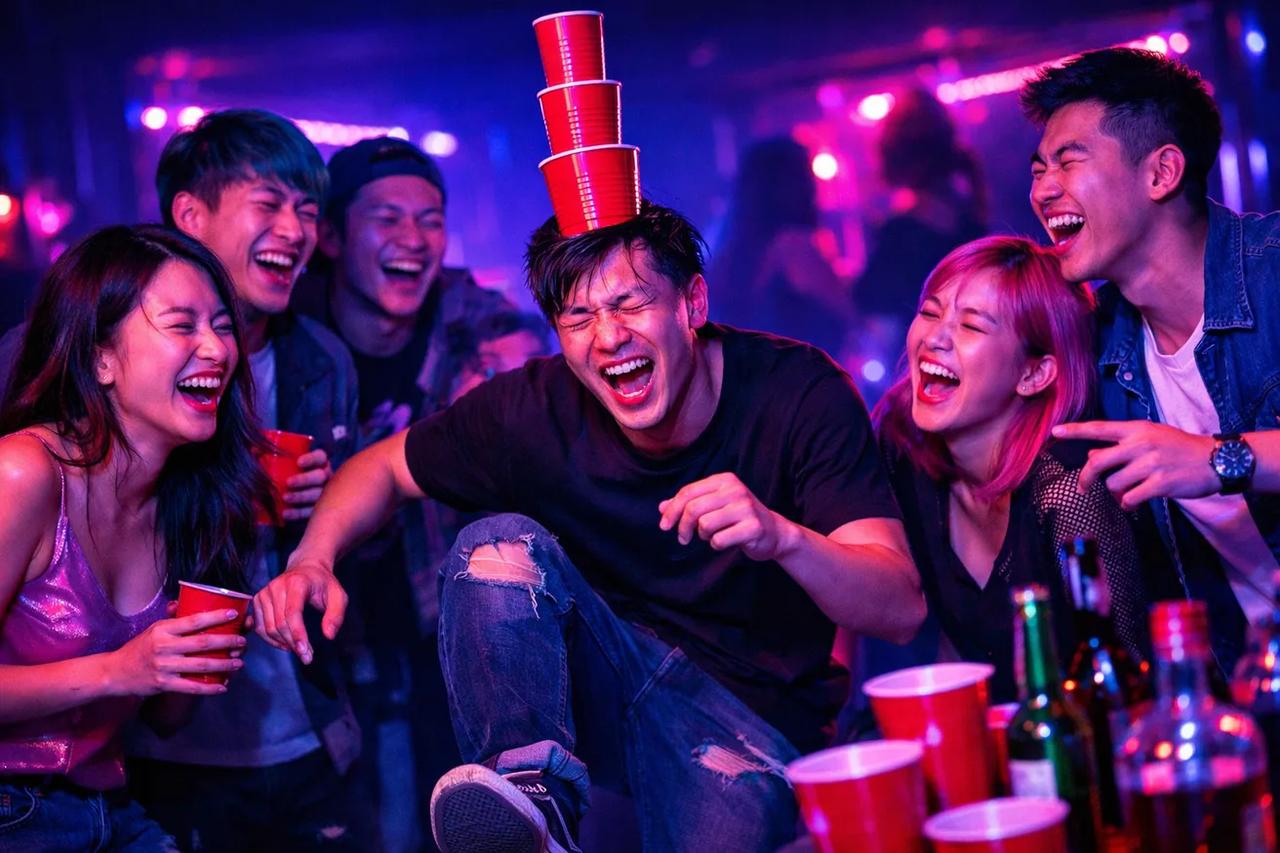 朋友們在玩真心話大冒險遊戲