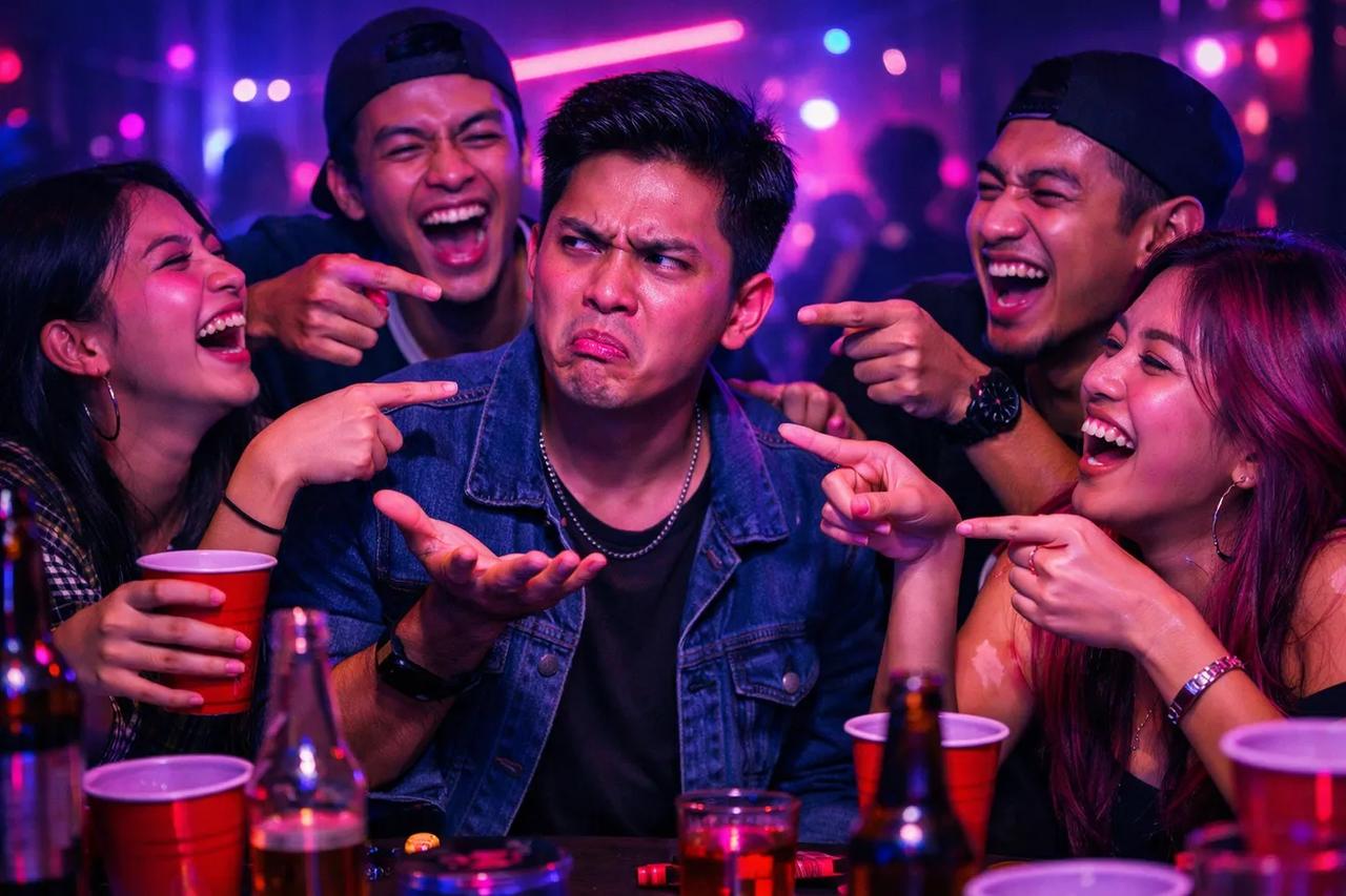 Teman-teman main game siapa yang paling mungkin, suasana lucu