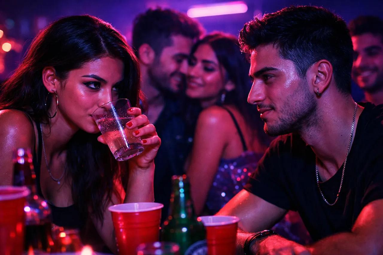 Arkadaşların alkolle ateşli bir 'Hiç Yapmadım' oyunu oynaması
