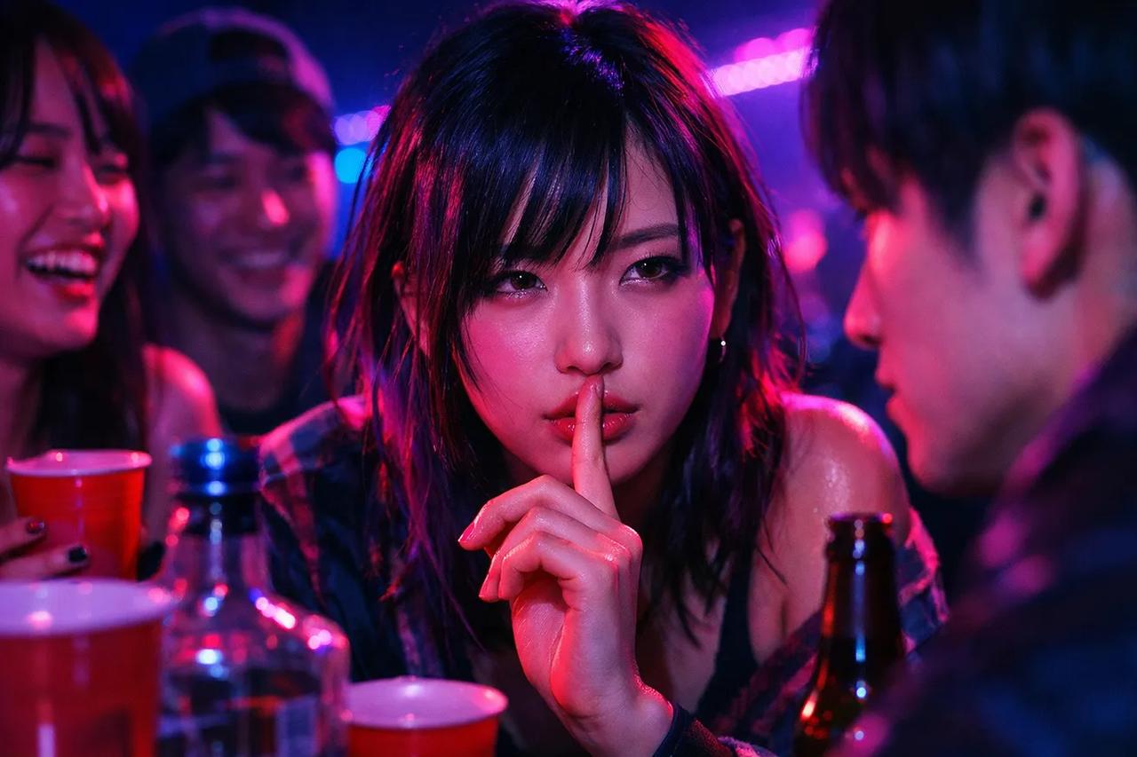 指一本下げて HOTゲームで盛り上がる友達たち