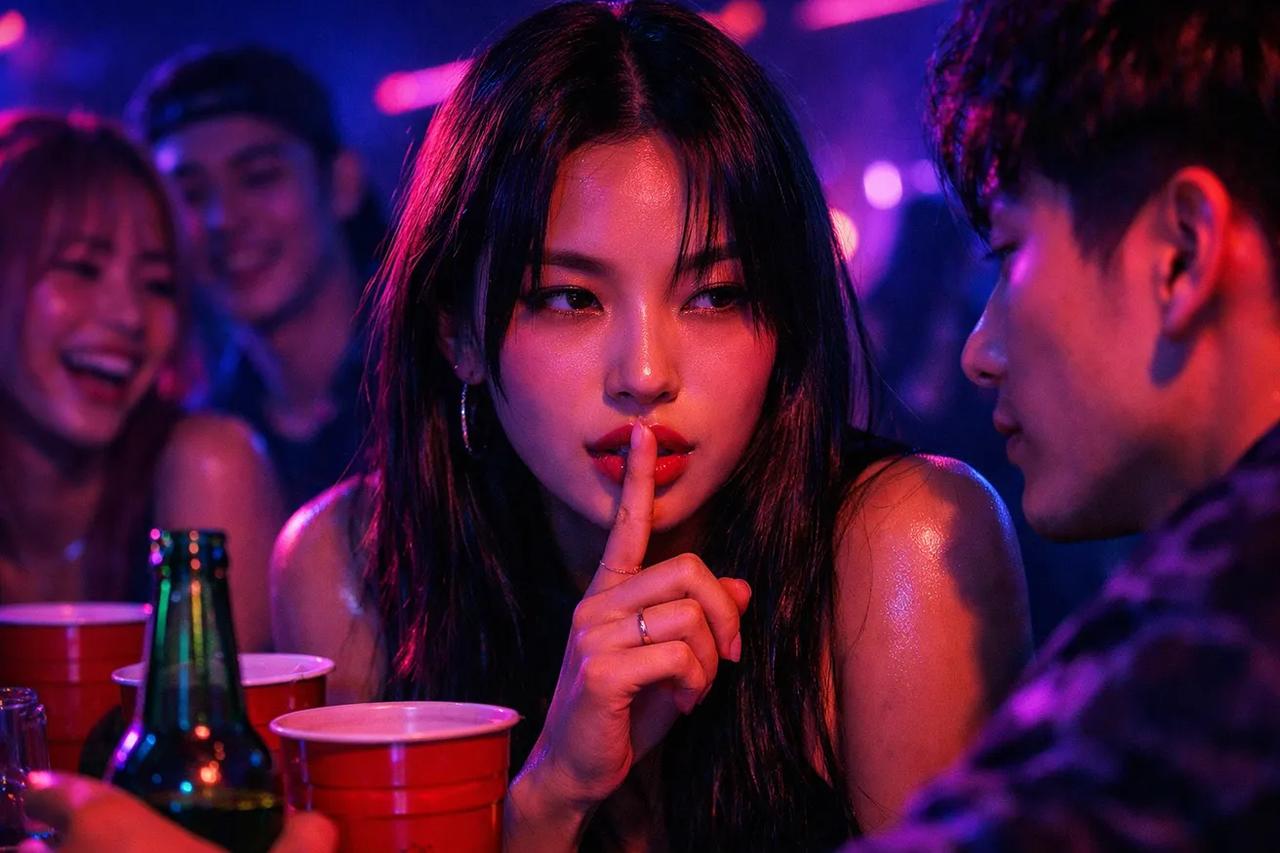 19금 손가락 내리기 게임을 하는 친구들