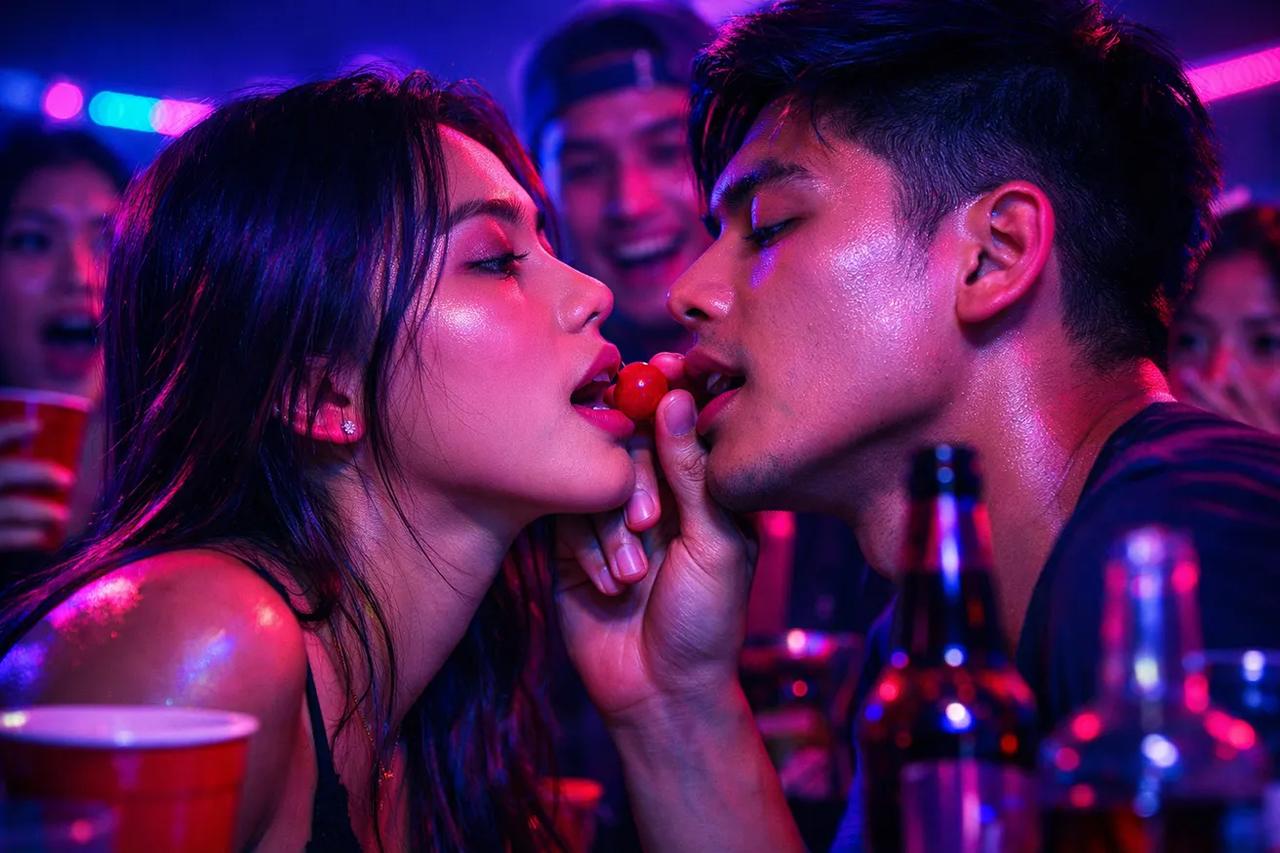 Magkakaibigan na naglalaro ng Spicy Truth or Dare