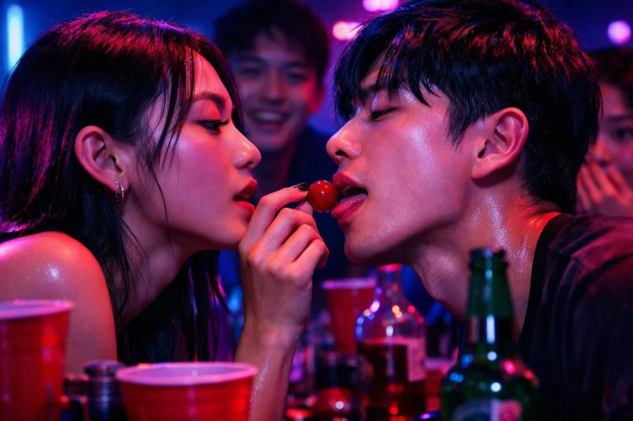 朋友們在玩火辣版的真心話大冒險