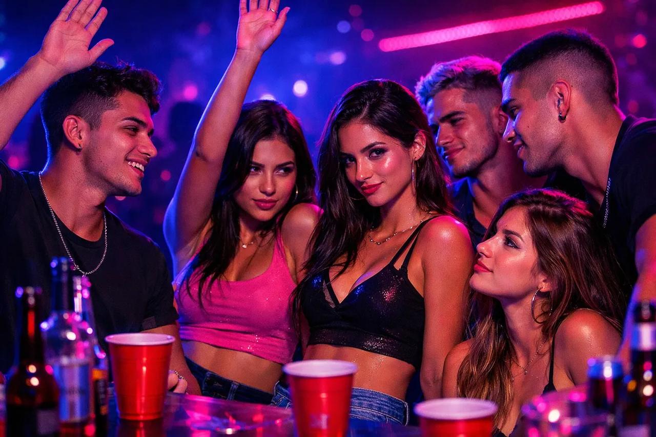 Amigos jogando Você Prefere versão pesada