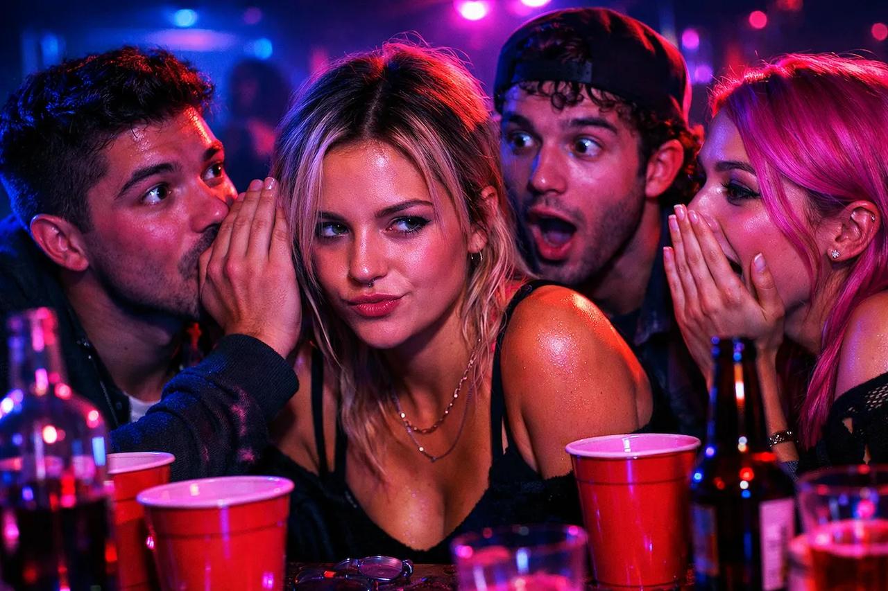 Freunde spielen eine pikante Runde Wahrheit oder Pflicht