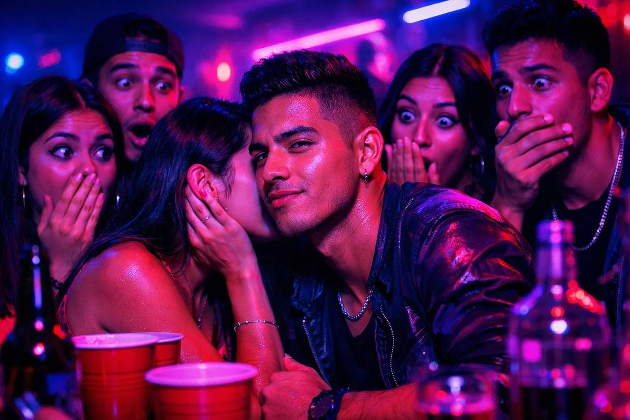 Amigos jugando a Verdad o Reto Jugoso