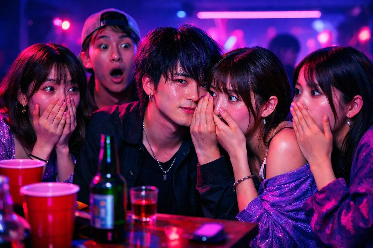 きわどいトゥルース・オア・デアで遊んでいる友達グループ