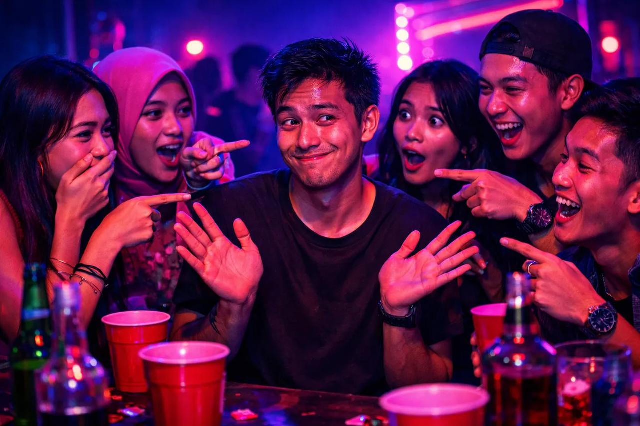 Teman-teman main game Siapa yang Paling Mungkin edisi pedas