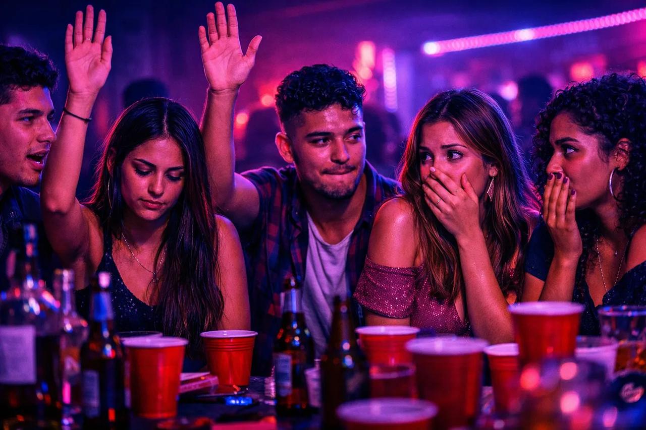 Amigos jogando o jogo Você Prefere