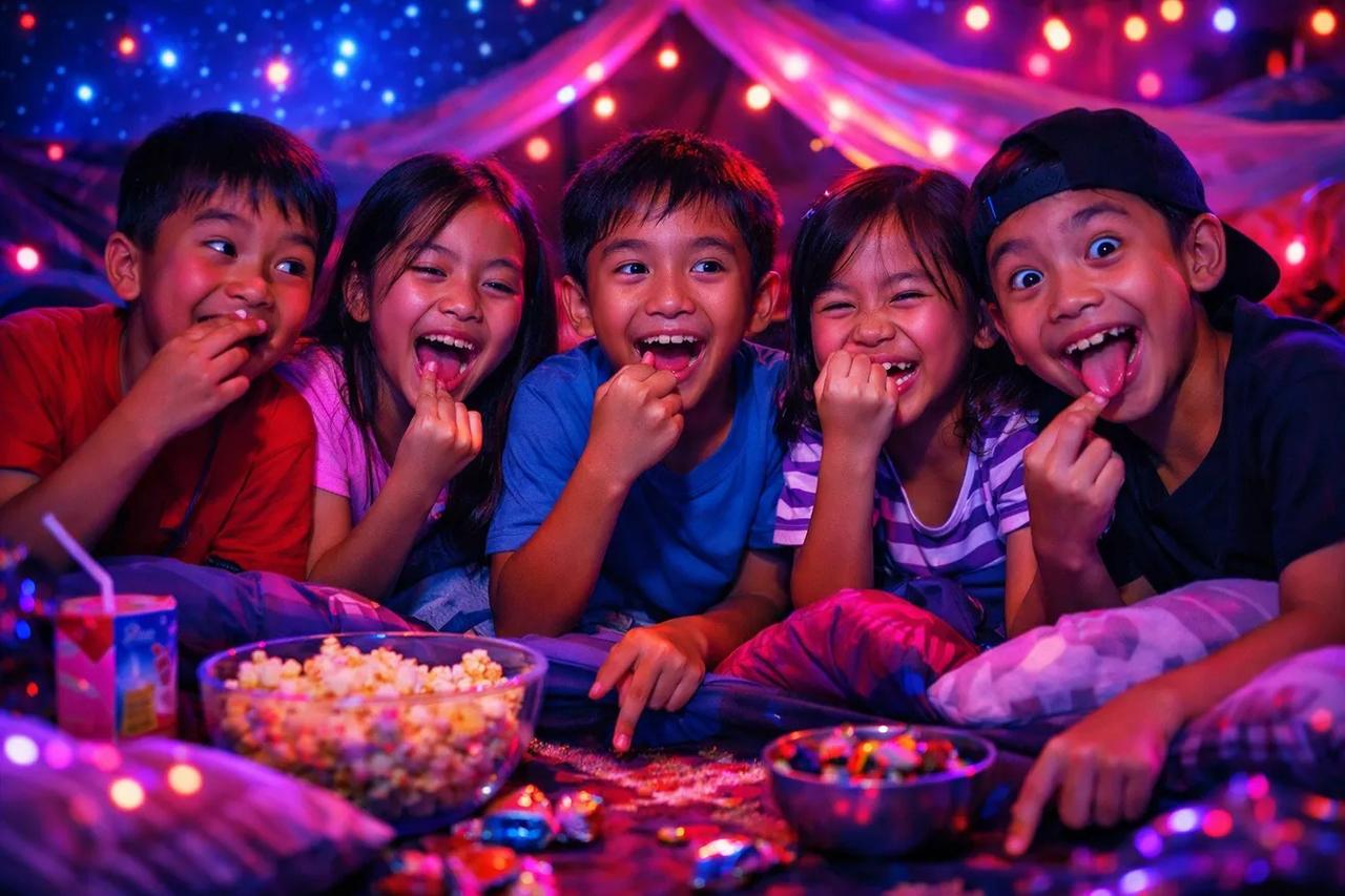 Anak-anak main game Pernah Ga Pernah