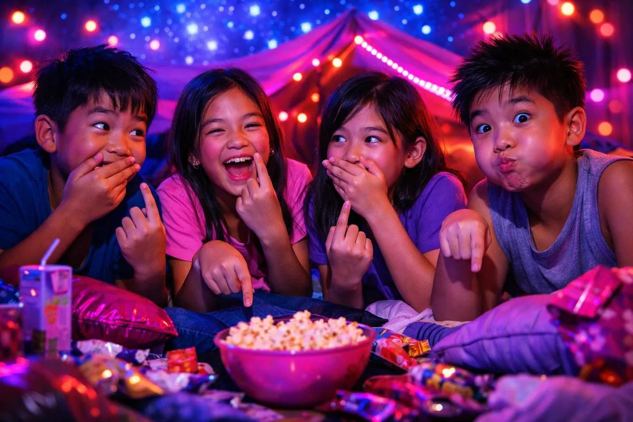 เด็กๆ กำลังเล่นเกม 'ฉันไม่เคย'