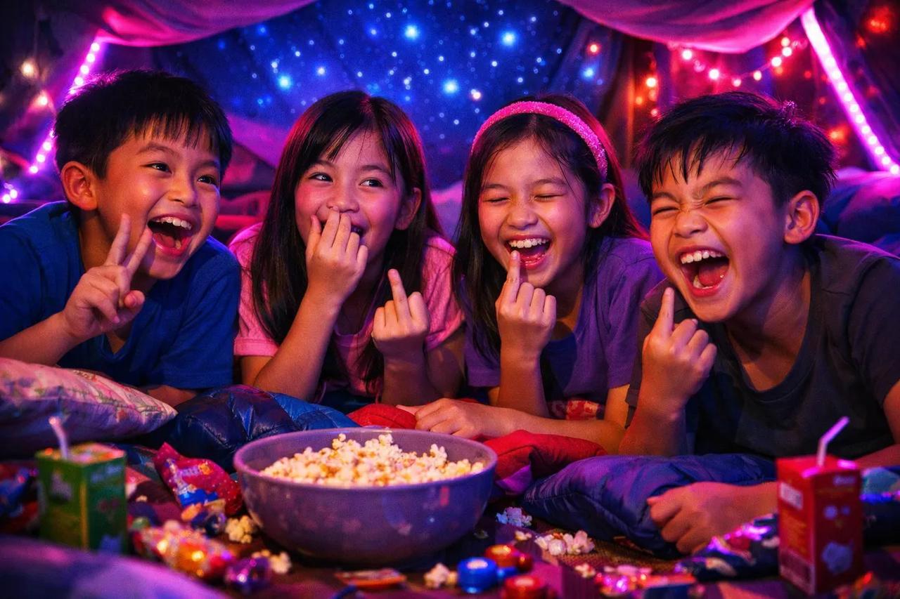 Các em bé đang chơi trò Tôi Chưa Bao Giờ