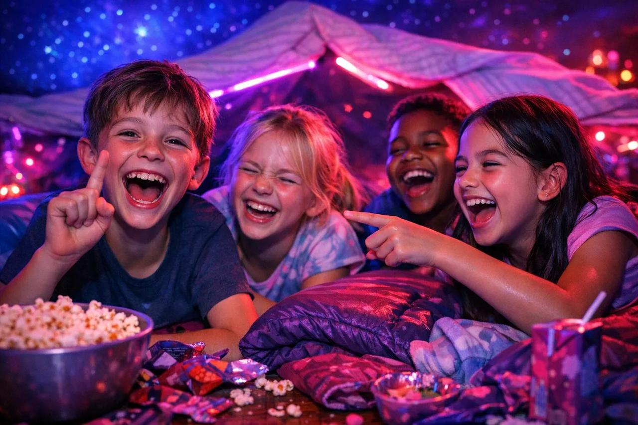 Kids playing the Put a Finger Down game