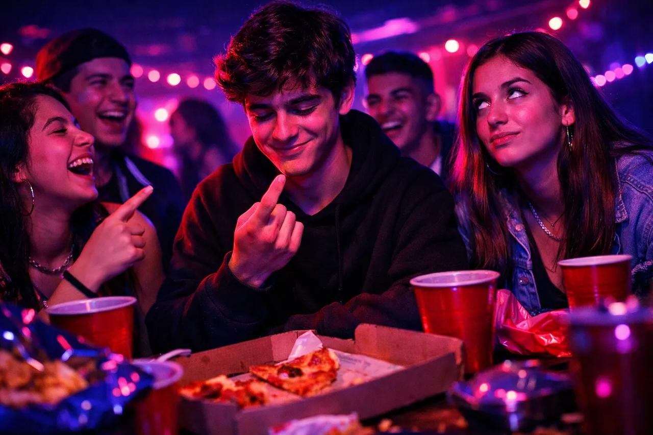 'Hiç Yapmadım' oyunu oynayan gençler