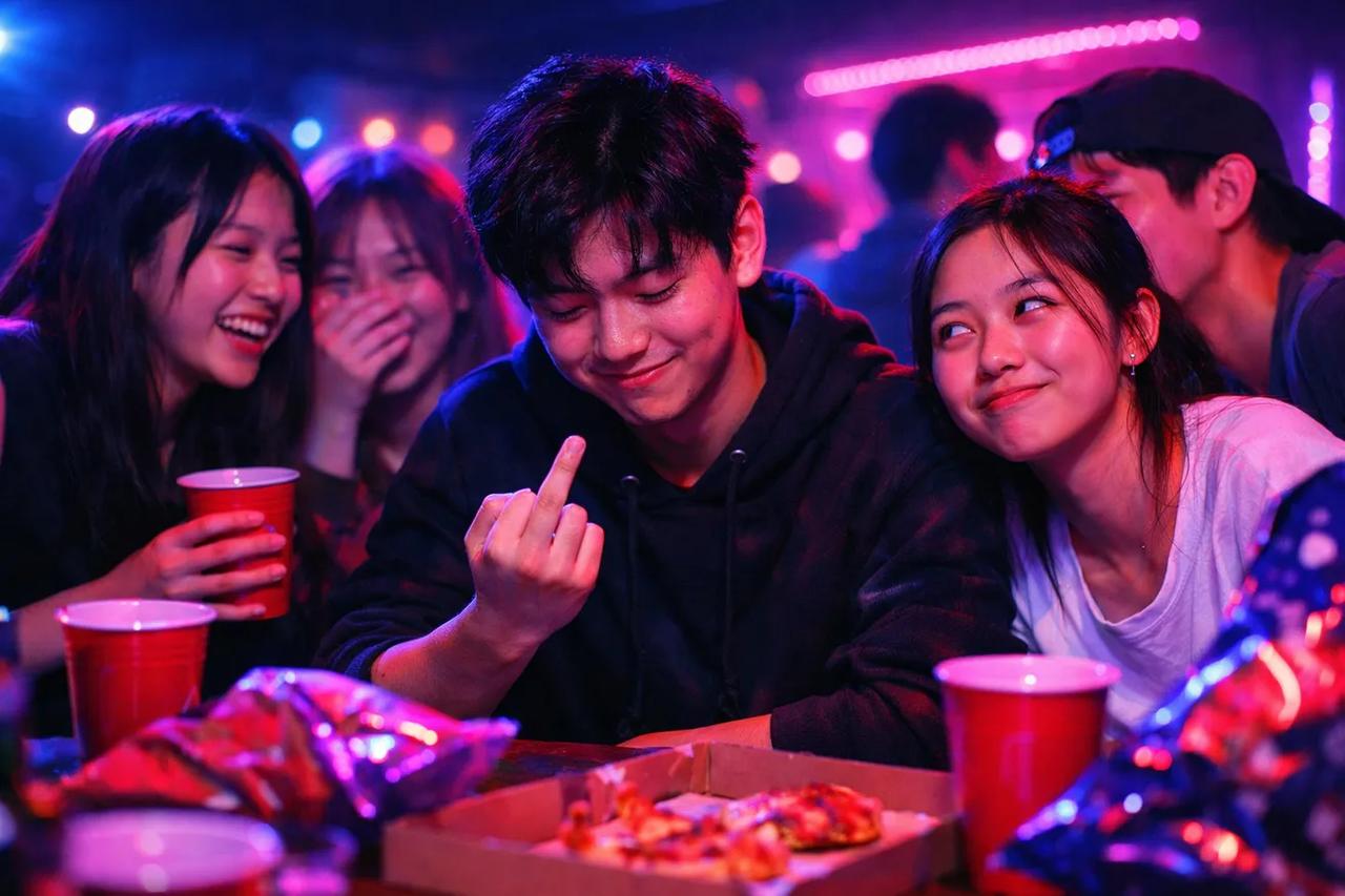 青少年們在玩『我從來沒有』遊戲