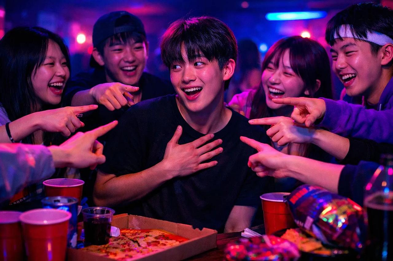 이미지 게임을 하는 10대 친구들