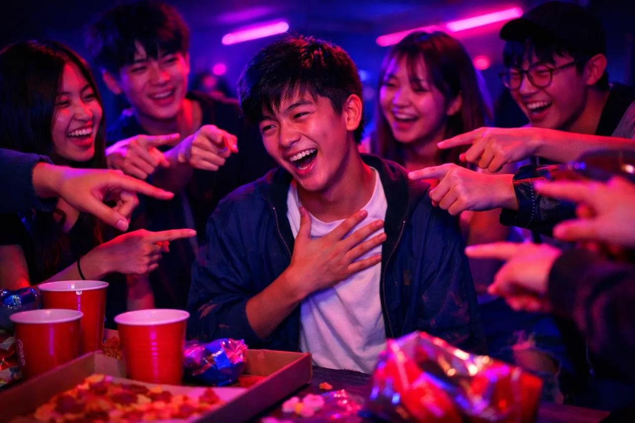 青少年朋友們在玩「誰最有可能」遊戲