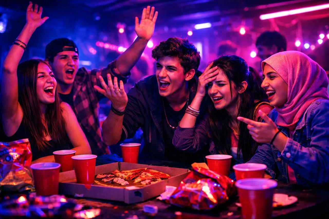 Hangisini Tercih Edersin oyunu oynayan gençler