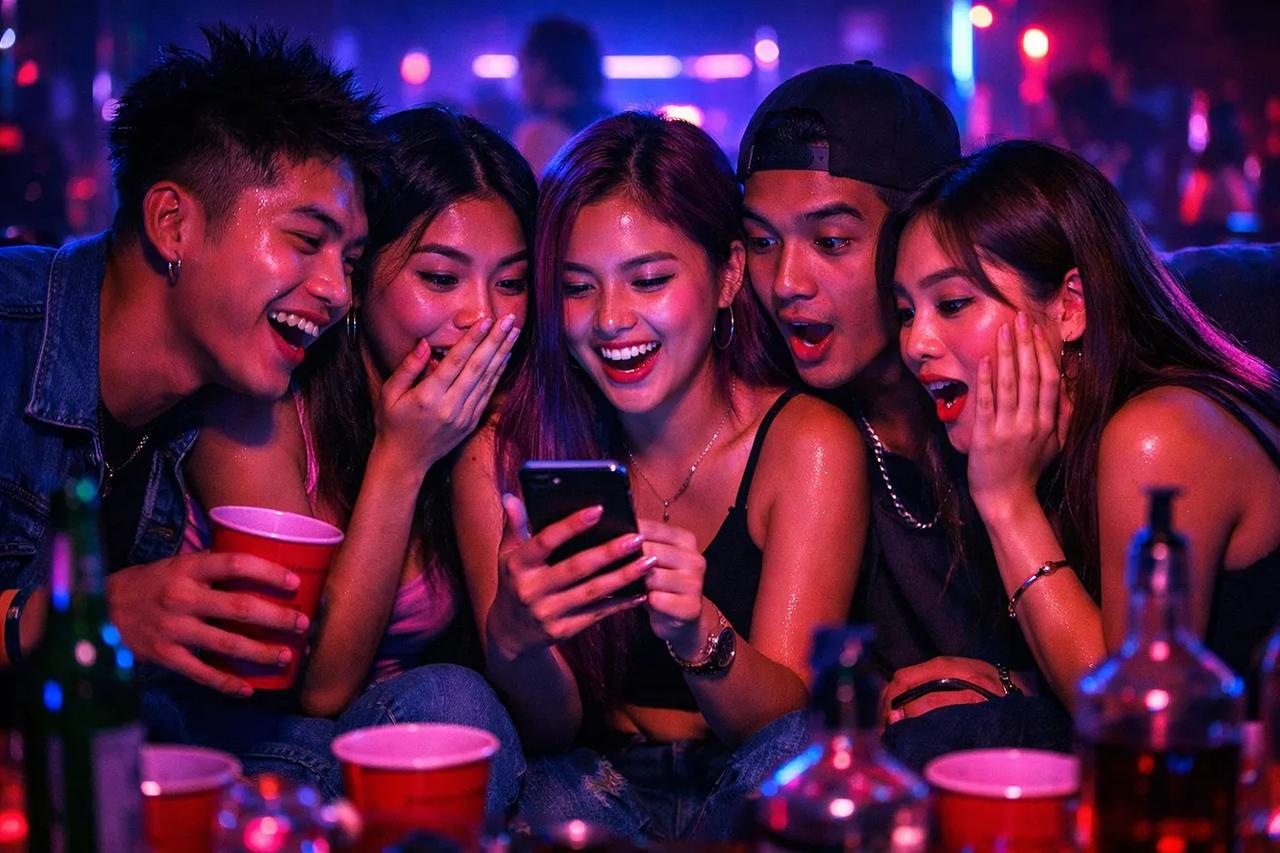 Magkakaibigan na naglalaro ng 10 Siya Pero