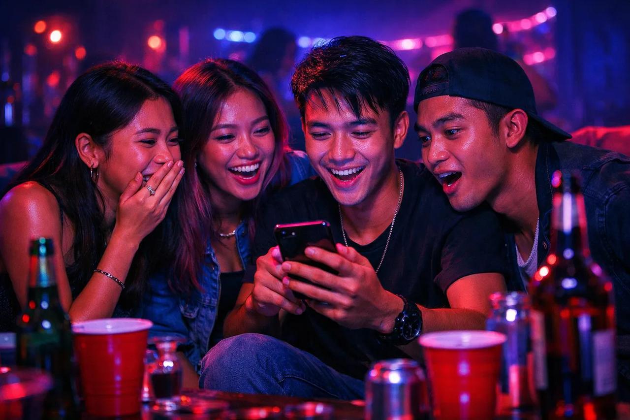 Temen-temen lagi main game Dia 10 tapi