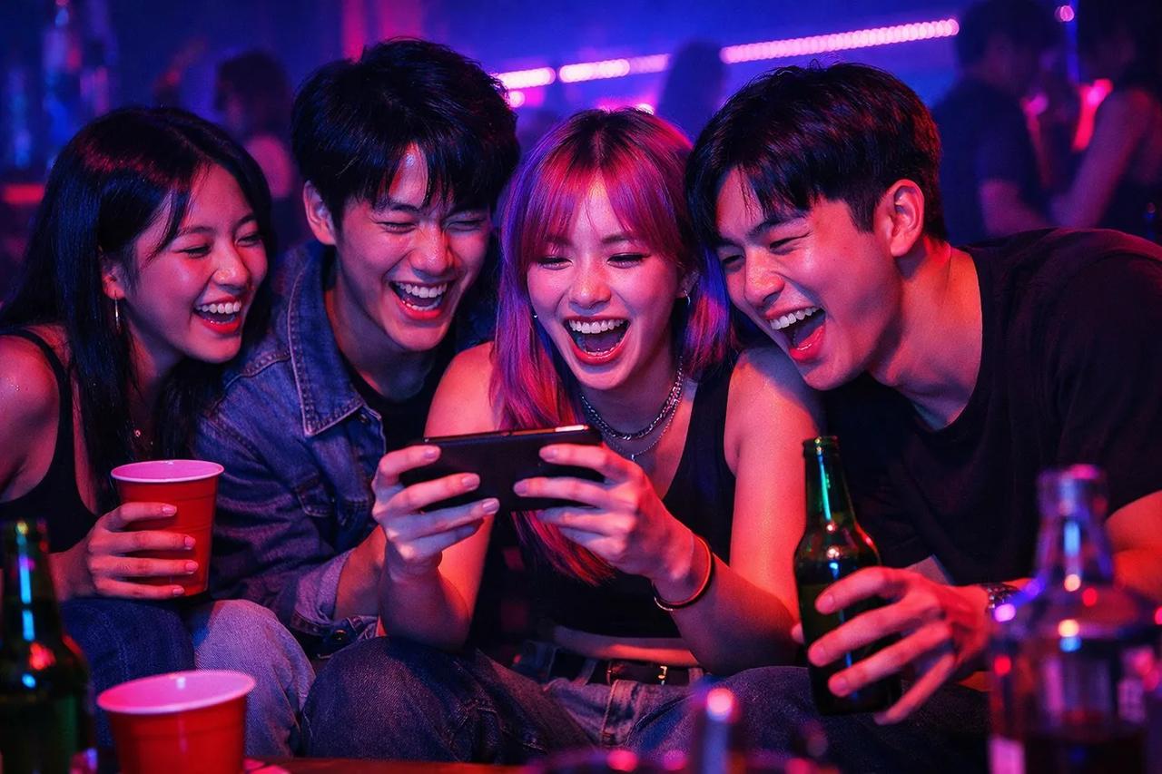 그녀는 10점이지만 게임을 하며 빵 터진 친구들