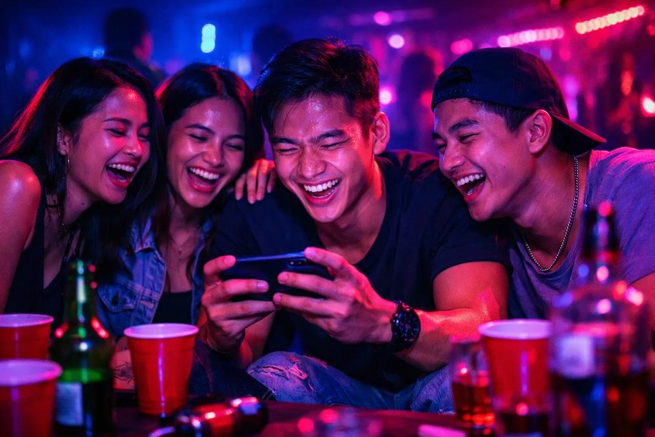 Magkakaibigan na naglalaro ng 10 Siya Pero