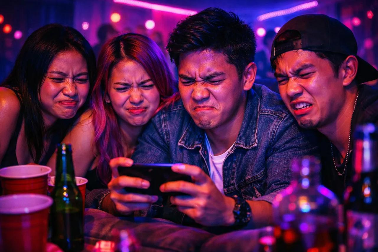 Magkakaibigan na naglalaro ng 10 Siya Pero version hard