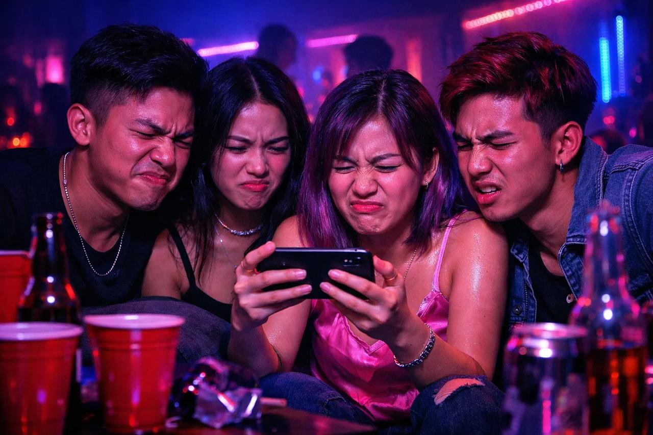 Nhóm bạn đang chơi game Cô ấy 10 điểm nhưng phiên bản khó