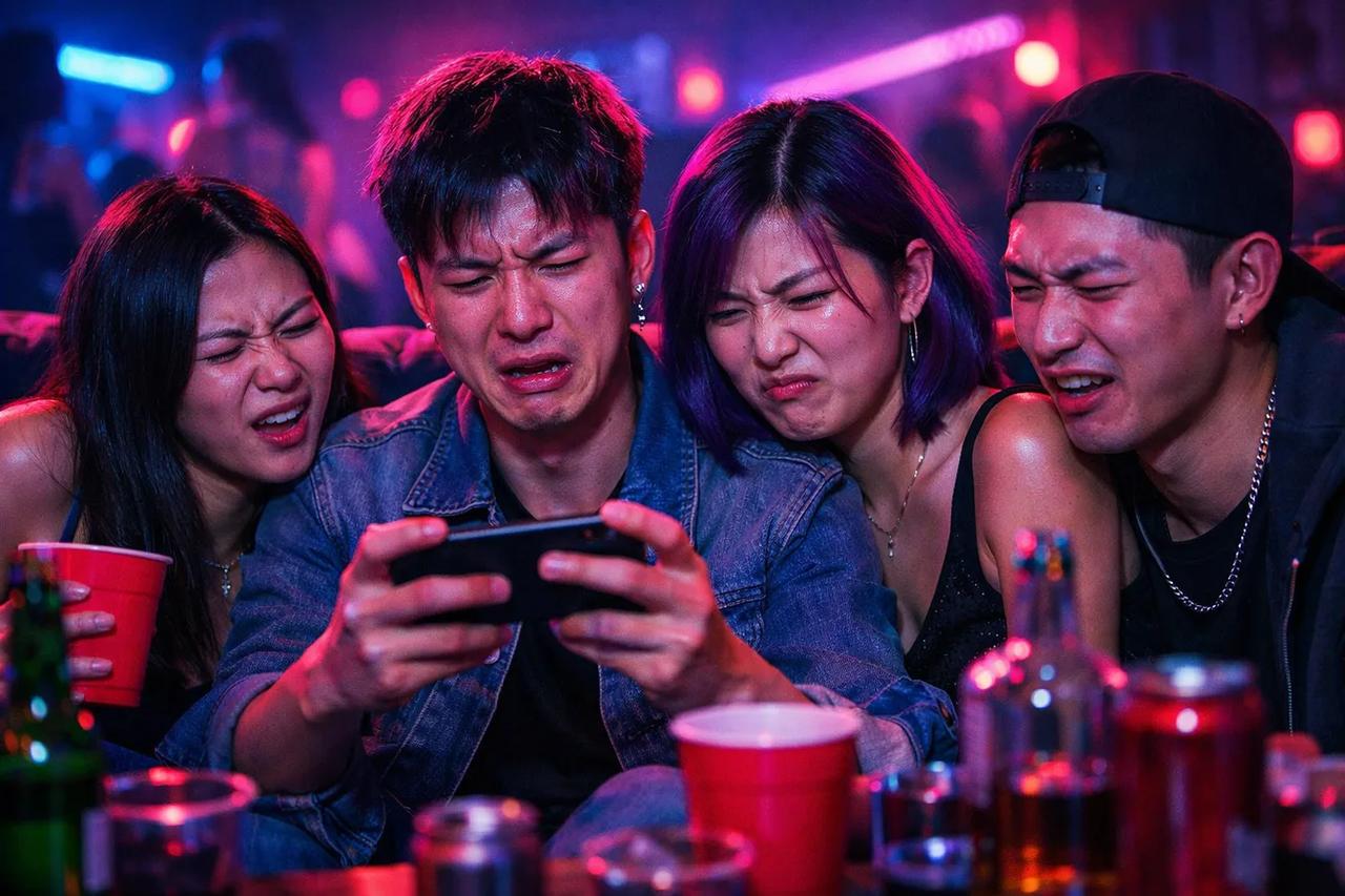 一群朋友正在玩「他是 10 分但是」的地獄版