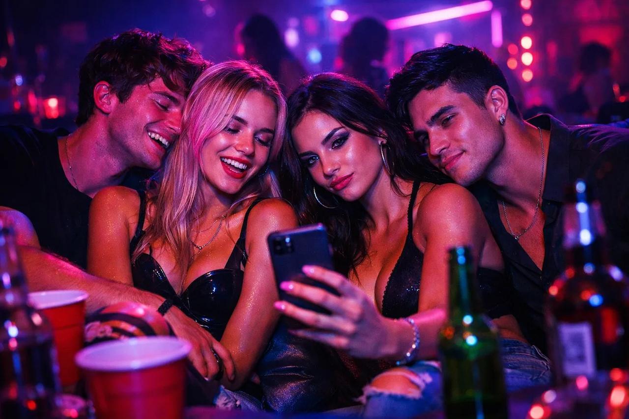 Сексуальные друзья играют в игру Она 10, но в горячую версию