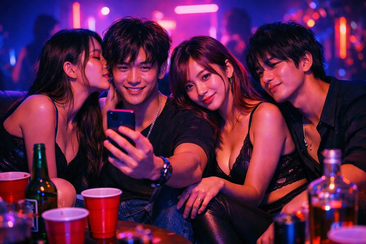 10点満点ゲームのR18版で遊ぶセクシーな友達グループ