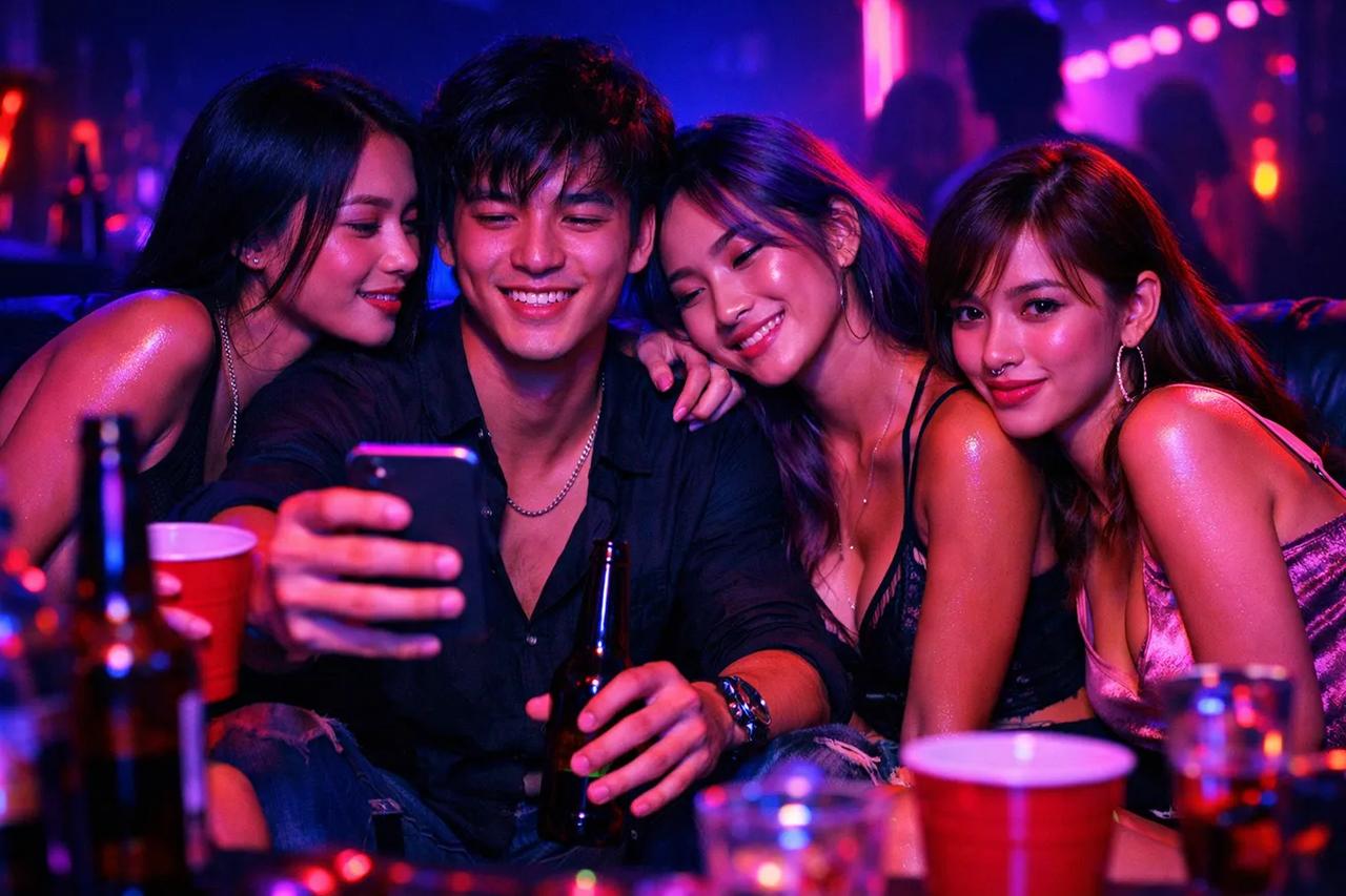 กลุ่มเพื่อนสุดเซ็กซี่กำลังเล่นเกม เขาเป็น 10 แต่ เวอร์ชั่นฮอตปรอทแตก