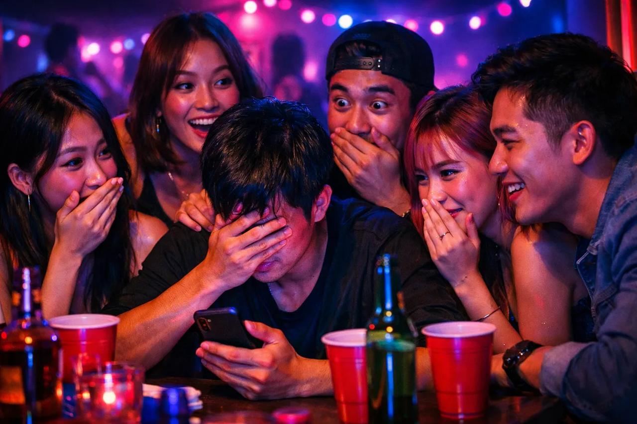 Nhóm bạn chơi trò Sự thật hay Thử thách khó chịu