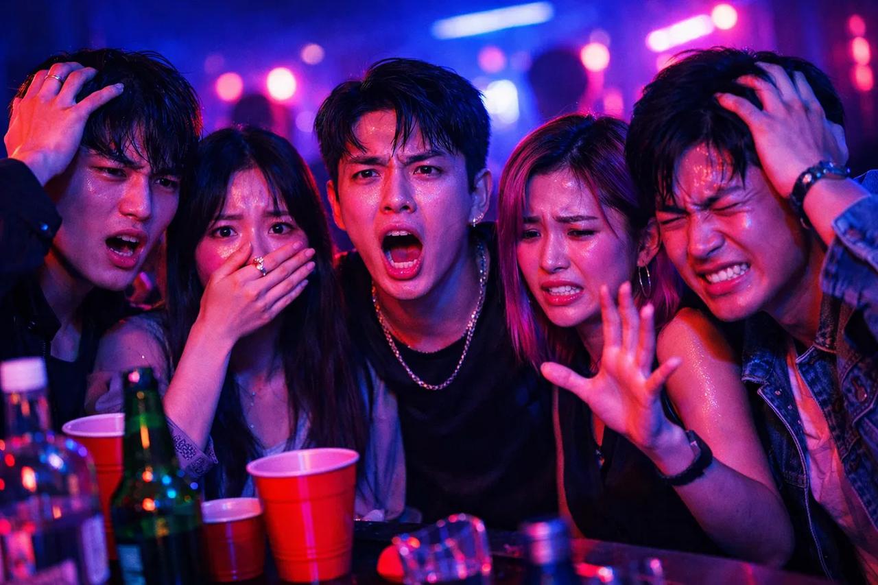 매운맛 밸런스 게임을 즐기는 친구들