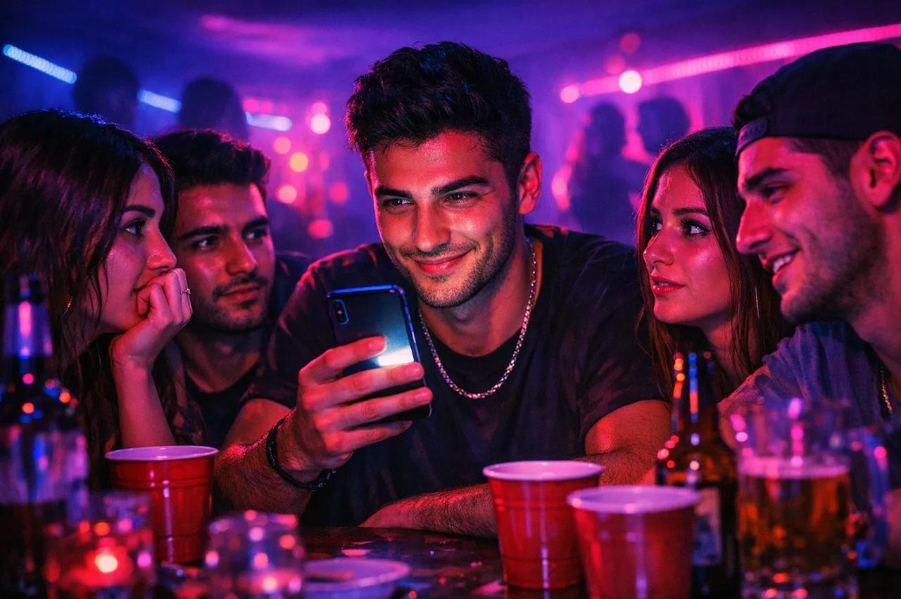 Arkadaşların alkolle 'Hiç Yapmadım' oyunu oynaması